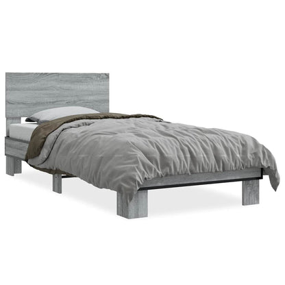 Bed Frame | Grey Sonoma | Engineered Wood, Metal | Small Single | Durable