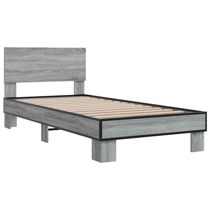 Bed Frame | Grey Sonoma | Engineered Wood, Metal | Small Single | Durable