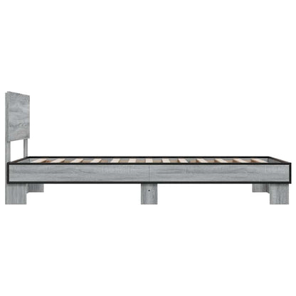 Bed Frame | Grey Sonoma | Engineered Wood, Metal | Small Single | Durable