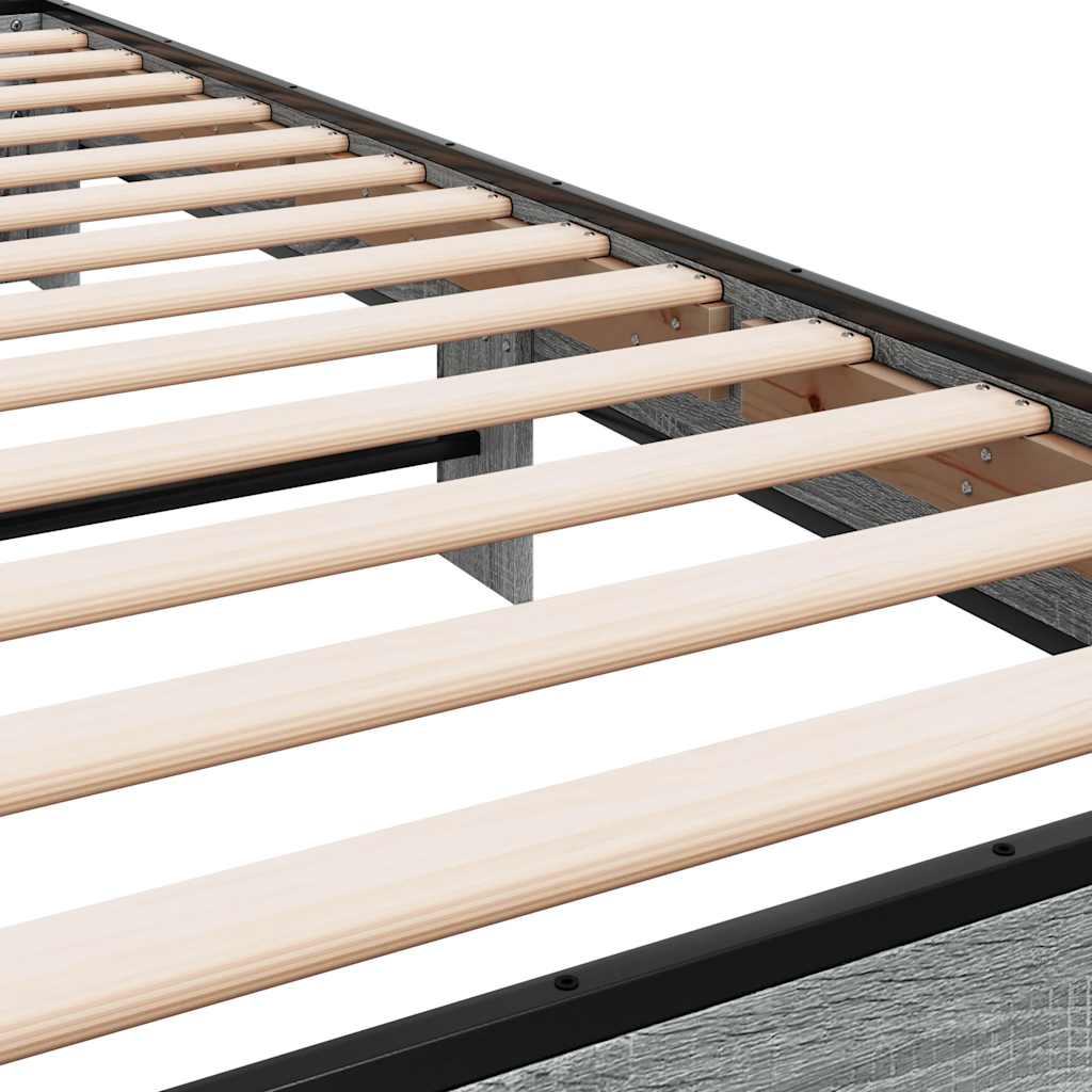 Bed Frame | Grey Sonoma | Engineered Wood, Metal | Small Single | Durable