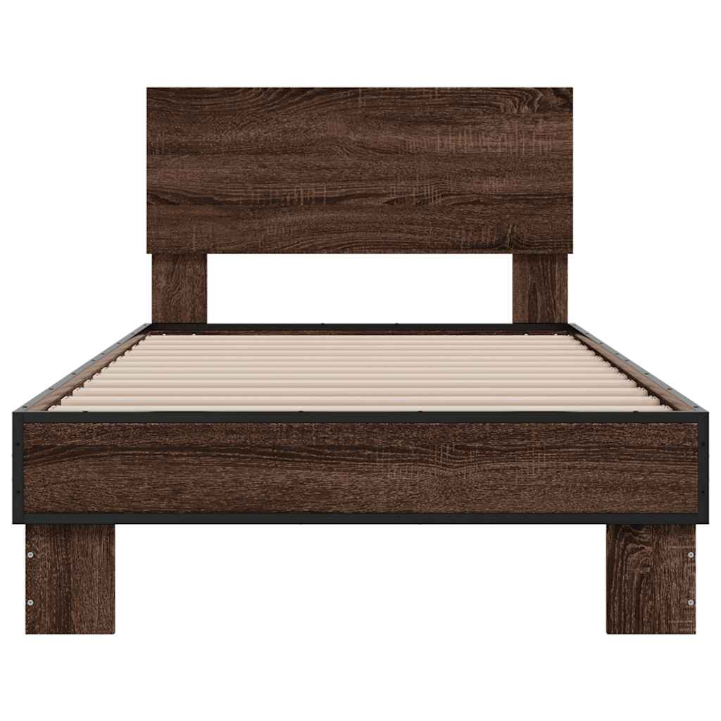 Bed Frame | Brown oak | Engineered wood | Small Single | Durable
