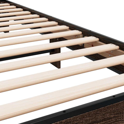 Bed Frame | Brown oak | Engineered wood | Small Single | Durable
