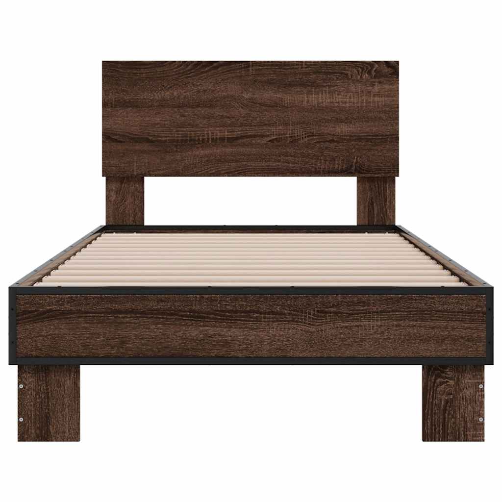Bed Frame | Brown Oak | Engineered wood | Single | Modern | Bed Frame