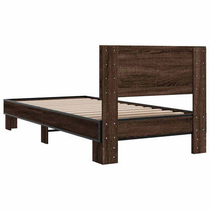 Bed Frame | Brown Oak | Engineered wood | Single | Modern | Bed Frame