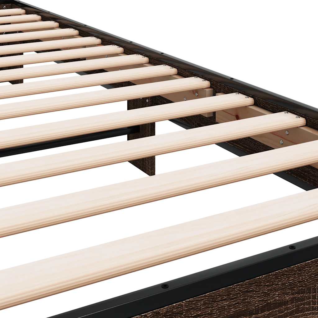Bed Frame | Brown Oak | Engineered wood | Single | Modern | Bed Frame