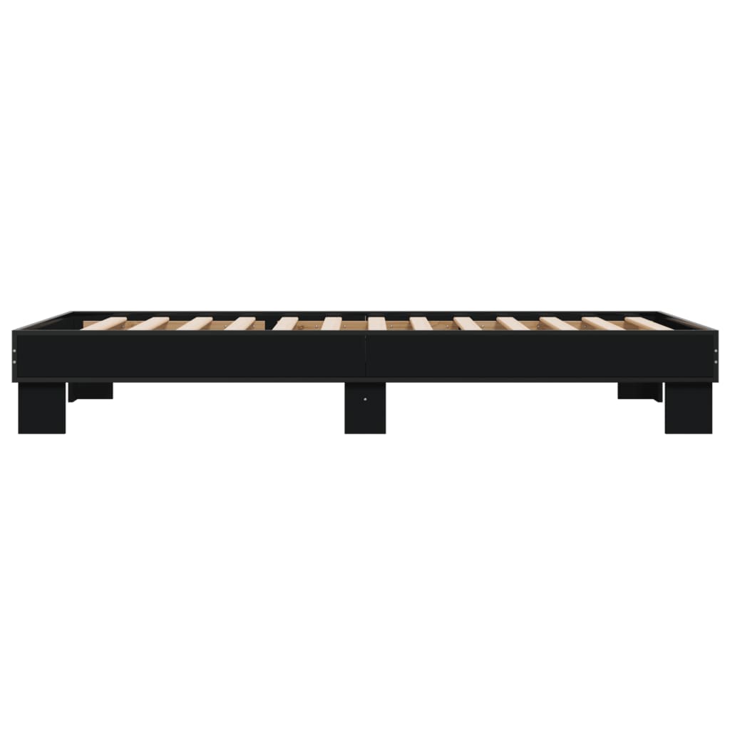 Bed Frame without Mattress Black 90x200 cm