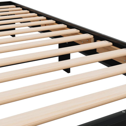 Bed Frame without Mattress Black 90x200 cm