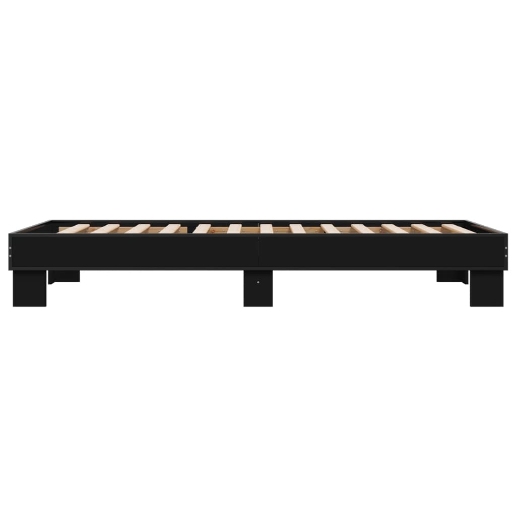 Bed Frame without Mattress Black 75x190 cm Small Single