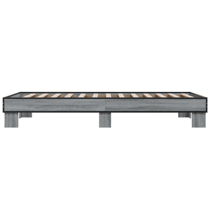 Bed Frame without Mattress Grey Sonoma 75x190 cm Small Single