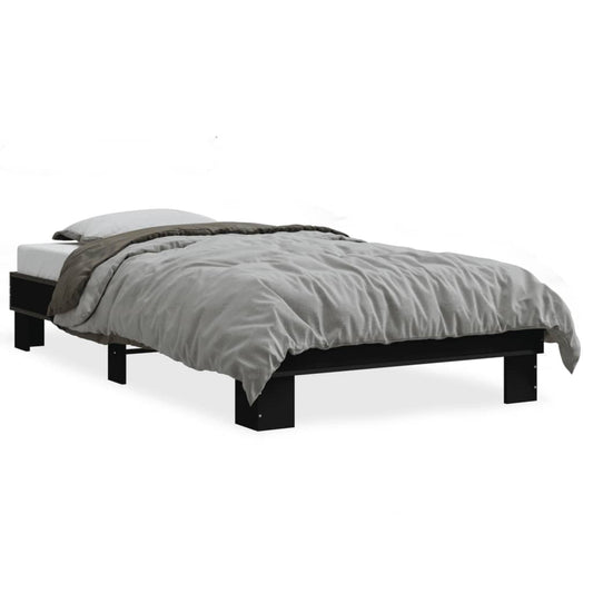 Bed Frame without Mattress Black 90x190 cm