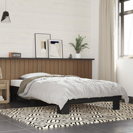 Bed Frame without Mattress Black 90x190 cm