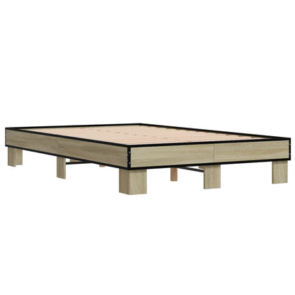 Bed Frame without Mattress Sonoma Oak 120x190 cm