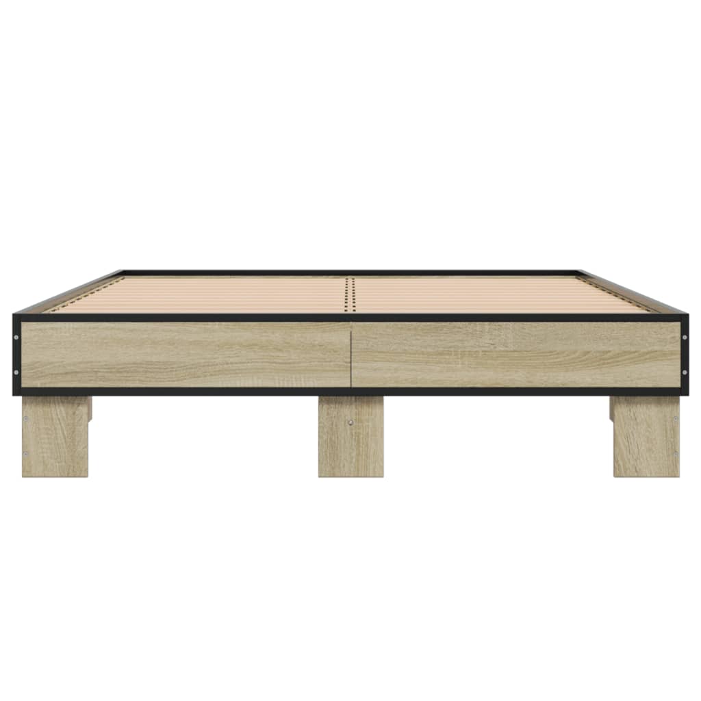 Bed Frame without Mattress Sonoma Oak 120x190 cm