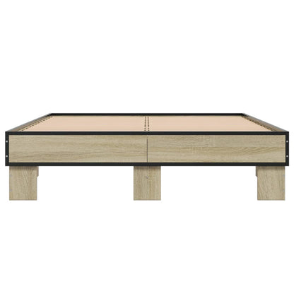 Bed Frame without Mattress Sonoma Oak 120x190 cm