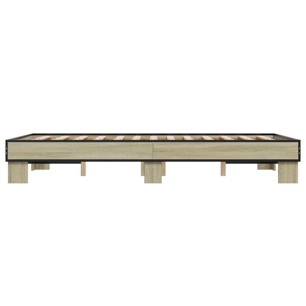 Bed Frame without Mattress Sonoma Oak 120x190 cm