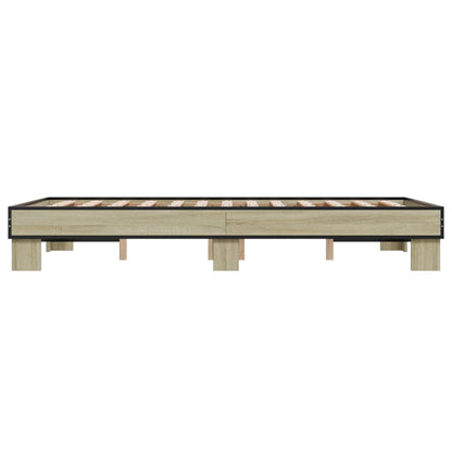 Bed Frame without Mattress Sonoma Oak 120x190 cm
