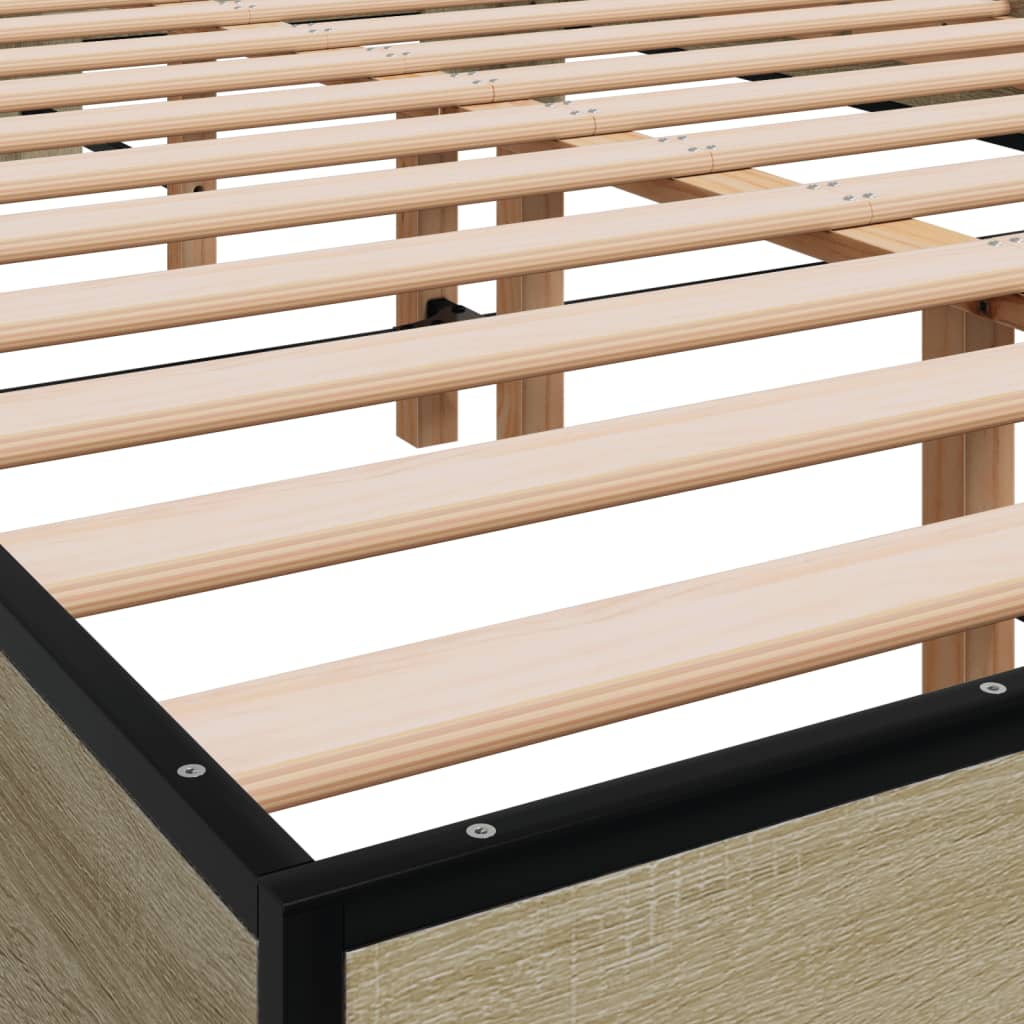 Bed Frame without Mattress Sonoma Oak 120x190 cm