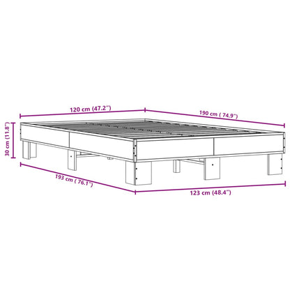 Bed Frame without Mattress Sonoma Oak 120x190 cm