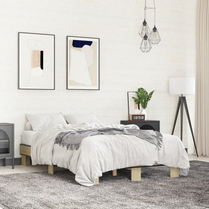 Bed Frame without Mattress Sonoma Oak 120x190 cm