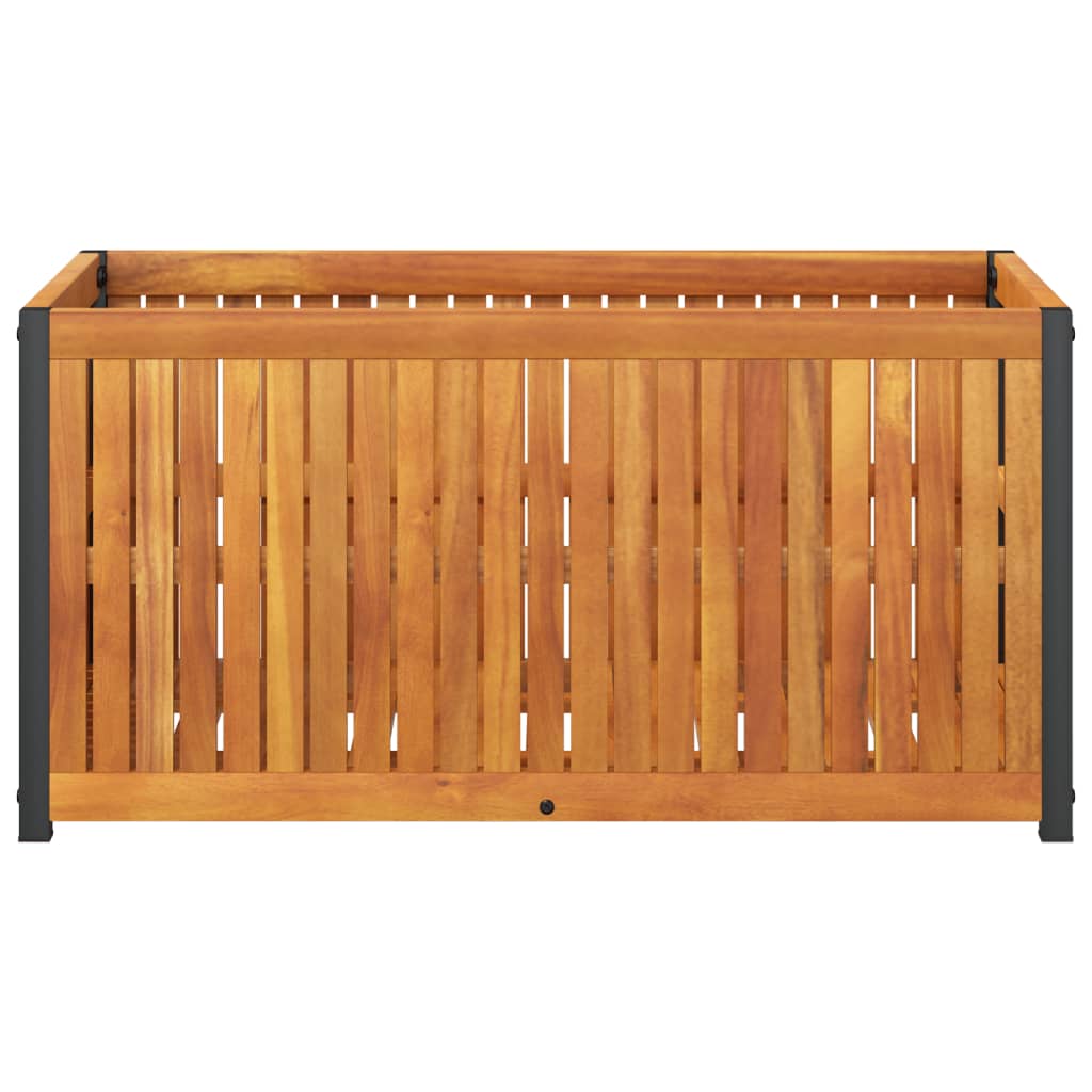 Garden Planter | Natural wood with black steel