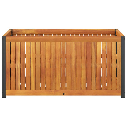 Garden Planter | Natural wood with black steel
