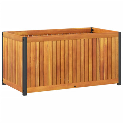 Garden Planter | Natural wood with black steel