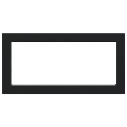 Shelf Brackets for Washbasin 2 pcs Black Rectangular Steel