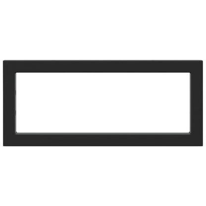 Shelf Brackets for Washbasin 2 pcs Black Rectangular Steel