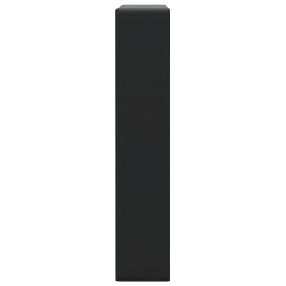 Shelf Brackets for Washbasin 2 pcs Black Rectangular Steel