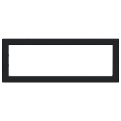Shelf Brackets for Washbasin 2 pcs Black Rectangular Steel