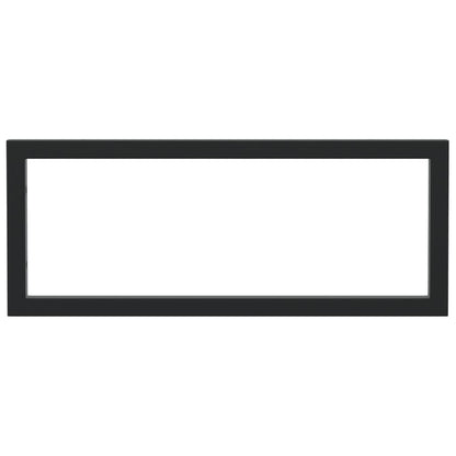 Shelf Brackets for Washbasin 2 pcs Black Rectangular Steel