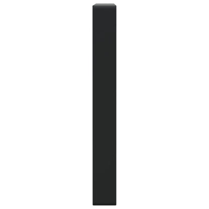 Shelf Brackets for Washbasin 2 pcs Black Rectangular Steel