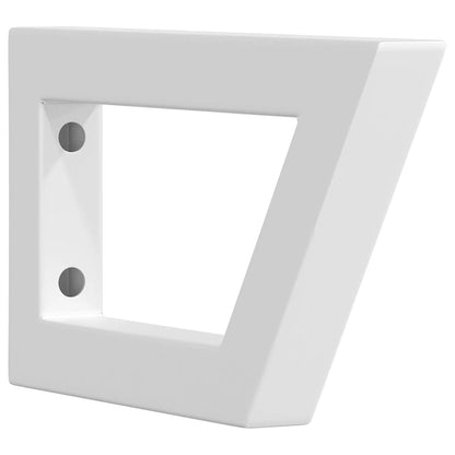 Shelf Brackets for Washbasin 2 pcs White Trapezium Steel