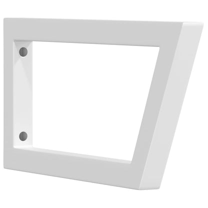 Shelf Brackets for Washbasin 2 pcs White Trapezium Steel