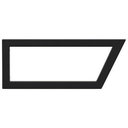 Shelf Brackets for Washbasin 2 pcs Black Trapezium Steel