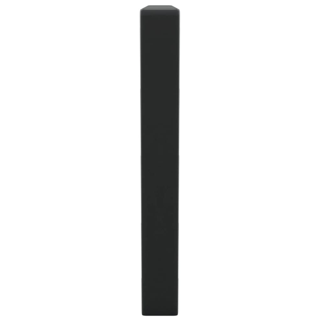Shelf Brackets for Washbasin 2 pcs Black Trapezium Steel