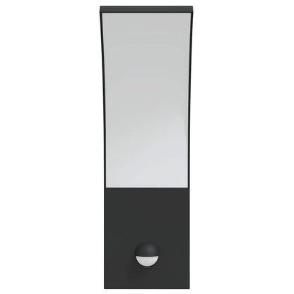 Outdoor LED Wall Lights with Sensors 2pcs Black Die-cast Aluminium