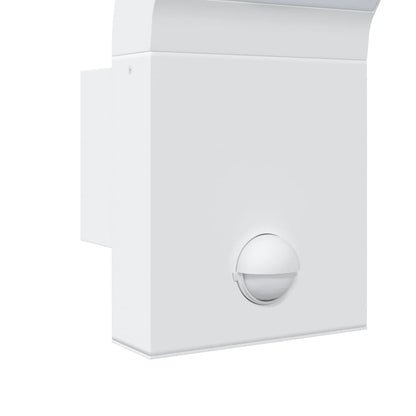 Outdoor LED Wall Light with Sensor White Die-cast Aluminium