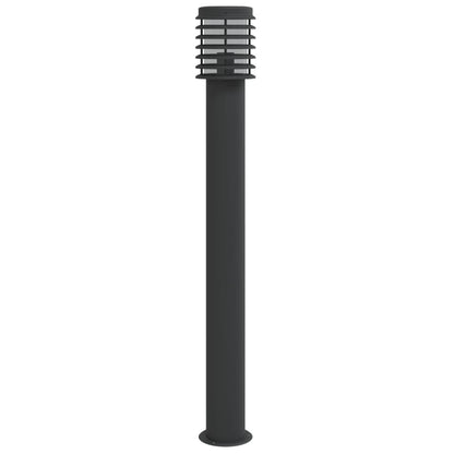 Outdoor Floor Lamp Black 110cm Stainless Steel