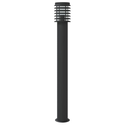 Outdoor Floor Lamp Black 110cm Stainless Steel
