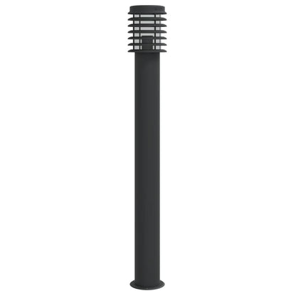 Outdoor Floor Lamp Black 110cm Stainless Steel