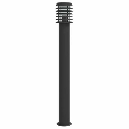 Outdoor Floor Lamps 3pcs Black 110cm Stainless Steel
