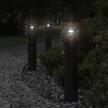 Outdoor Floor Lamp with Sensor Black 60 cm Stainless Steel