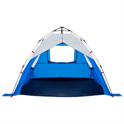 Beach Tent 3-Person Azure Blue Quick Release Waterproof