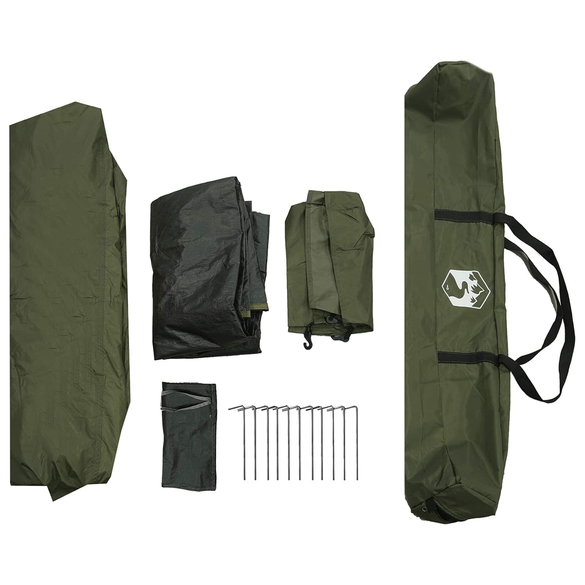 Fishing Tent 4-Person Olive Green Quick Release