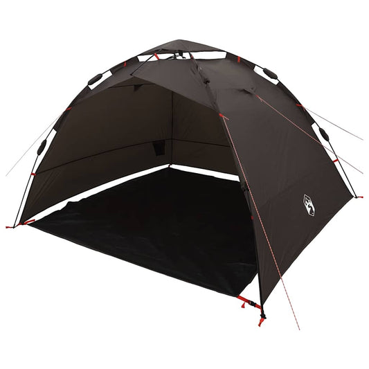 Fishing Tent 4-Person Brown Quick Release
