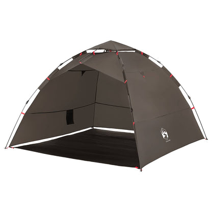 Fishing Tent 4-Person Brown Quick Release