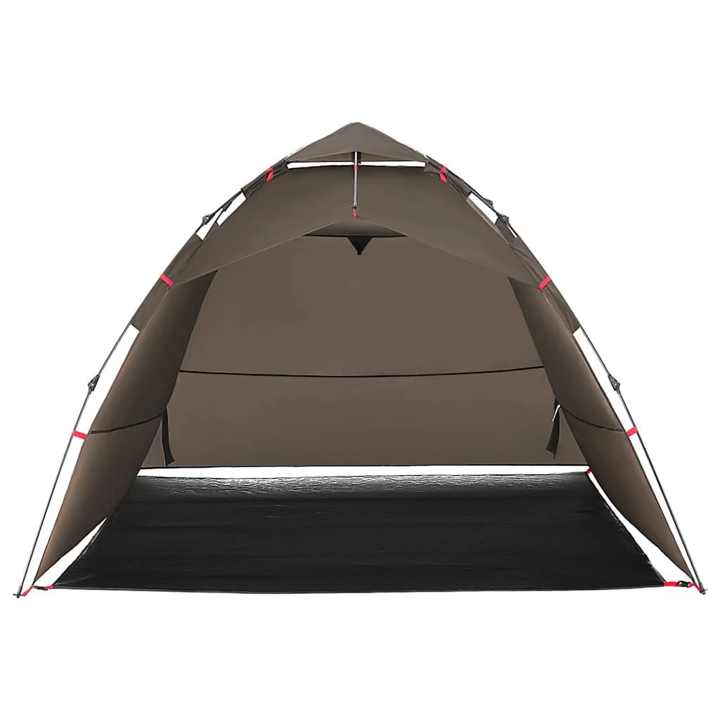 Fishing Tent 4-Person Brown Quick Release