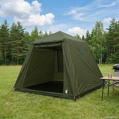 Fishing Tent 4-Person Olive Green Quick Release