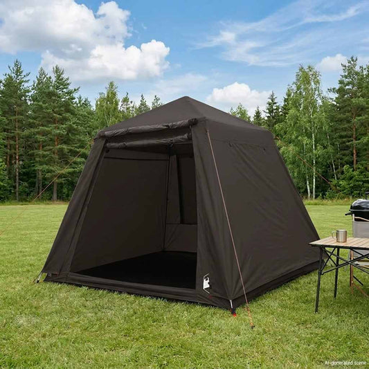 Fishing Tent 4-Person Brown Quick Release